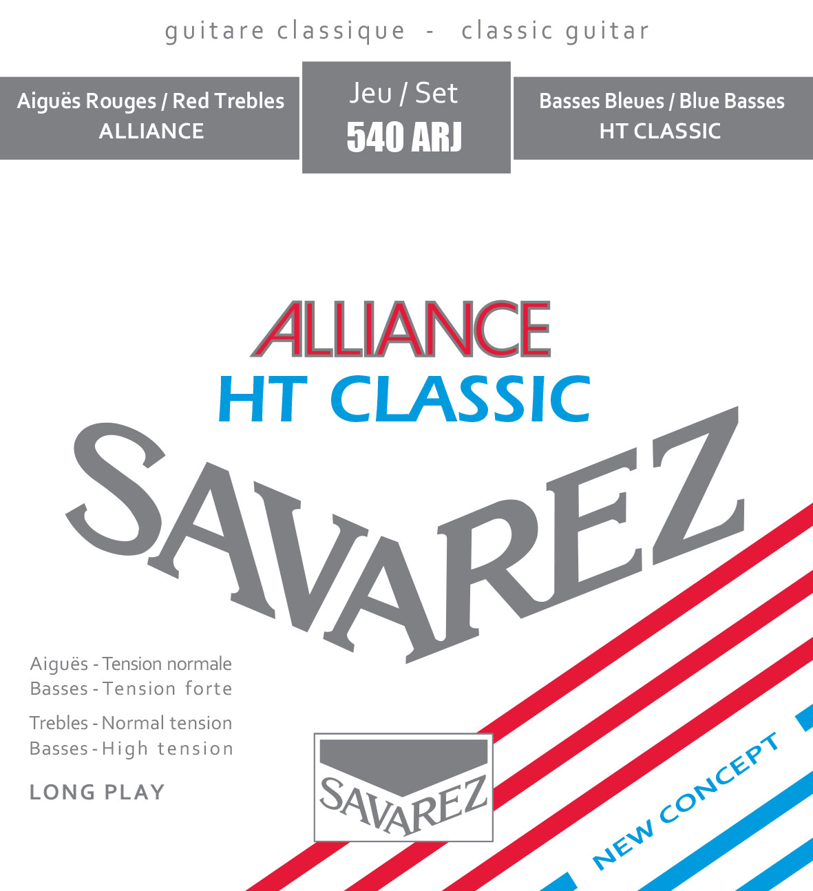 Savarez Cuerdas para Guitarra Clásica Alliance HT Classic 541J cuerda suelta Mi1 Carbon high 500AJ 510AJ adecuado para juego 540J
